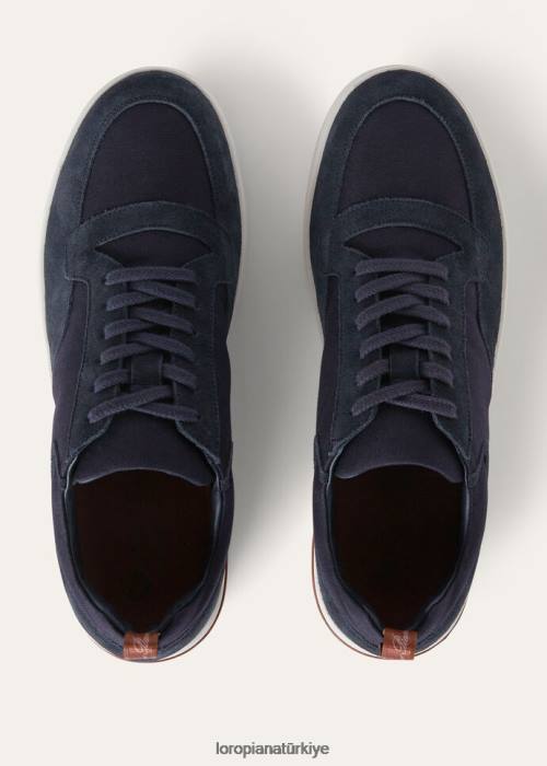 Loro Piana ayakkabı FZ0H1410 lacivert (w000) erkekler newport yürüyüş ayakkabısı