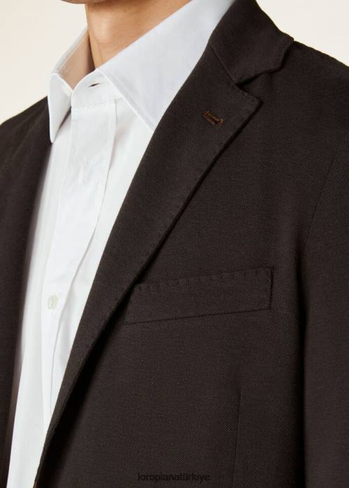 Loro Piana Giyim FZ0H935 koyu kahverengi (ha34) erkekler kazak ceket