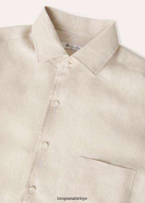 Loro Piana Giyim FZ0H1062 optik beyaz (1005) erkekler andre gömlek