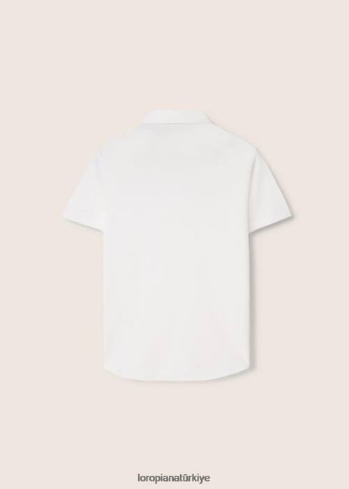 Loro Piana Giyim FZ0H1151 optik beyaz (1005) erkekler Polo bluz