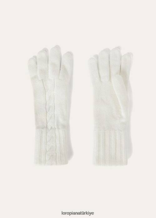 Loro Piana Aksesuarlar FZ0H622 beyaz (1000) kadınlar courchevel eldiven