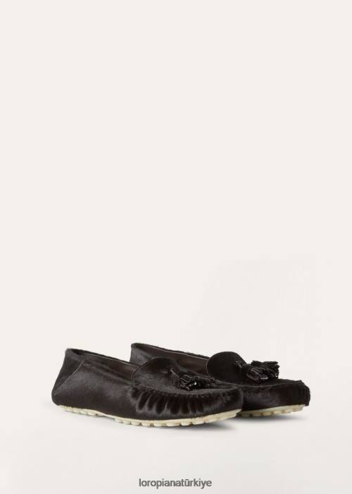 Loro Piana ayakkabı FZ0H654 çikolata (h026) kadınlar nokta taban loafer'lar