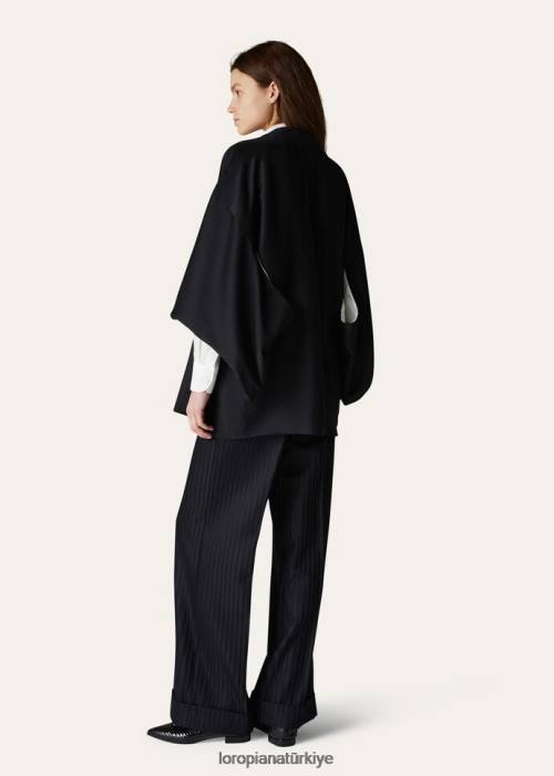 Loro Piana Giyim FZ0H277 siyah (8000) kadınlar krista ceket