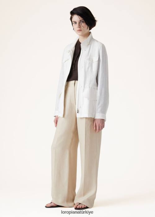 Loro Piana Giyim FZ0H154 optik beyaz (1005) kadınlar gezgin ceketi