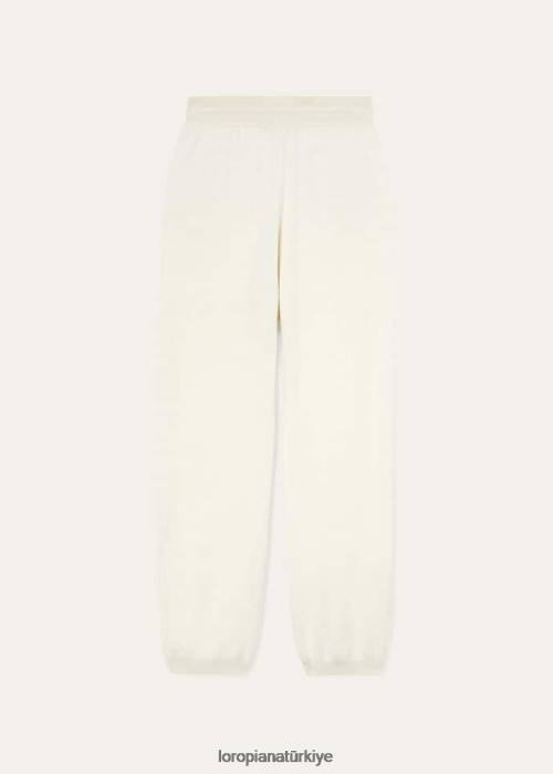 Loro Piana Giyim FZ0H324 beyaz kar (1232) kadınlar koza pantolonu
